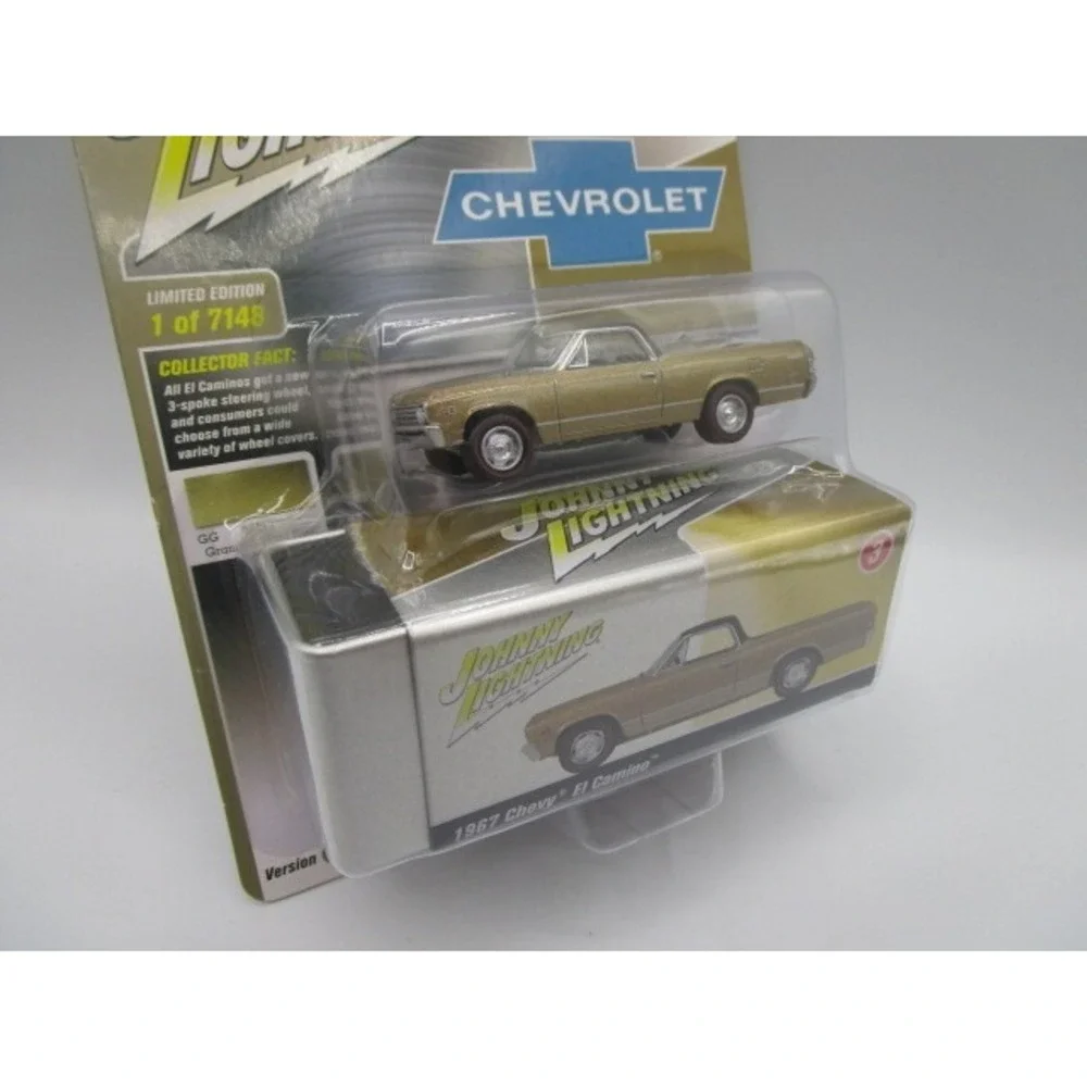 Johnny Lightning 1967 Chevy El Camino Granada Gold Pro Collector Tin Diecast Car